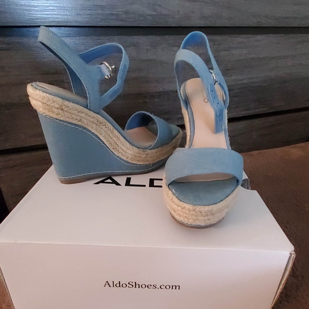 ALDO blue wedges